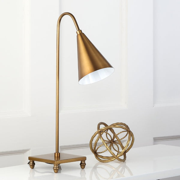 Safavieh ANNETTA, 20-Inch Brass and Iron Table Lamp - Elegant Ambient Lighting for Modern & Classic Spaces TBL4022A