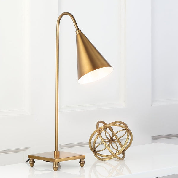 Safavieh ANNETTA, 20-Inch Brass and Iron Table Lamp - Elegant Ambient Lighting for Modern & Classic Spaces TBL4022A