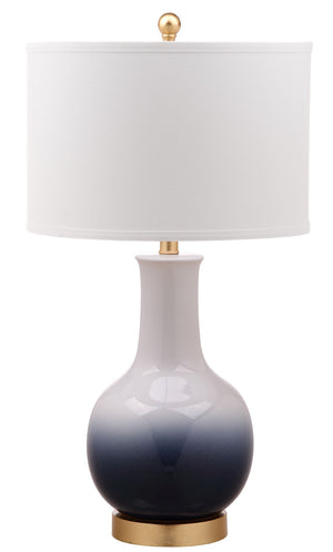 Safavieh ALFIO, 28-Inch Navy/Gold Ceramic Table Lamp - Chic Modern Design for Stylish Ambient Lighting TBL4032B