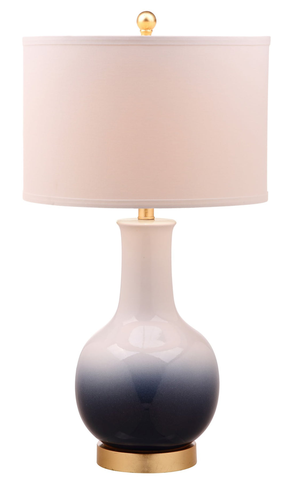 Safavieh ALFIO, 28-Inch Navy/Gold Ceramic Table Lamp - Chic Modern Design for Stylish Ambient Lighting TBL4032B