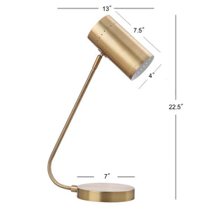 Safavieh CRANE, 22.5 Inch Gold Iron Table Lamp - Elegant Minimalist Design for Modern Home Lighting & Decor TBL4035A