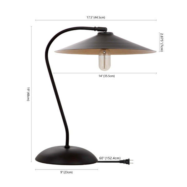 Safavieh ORLA Table Lamp - Stylish Copper Base & White Metal Shade, Ideal for Modern Living Rooms & Bedrooms TBL4036A