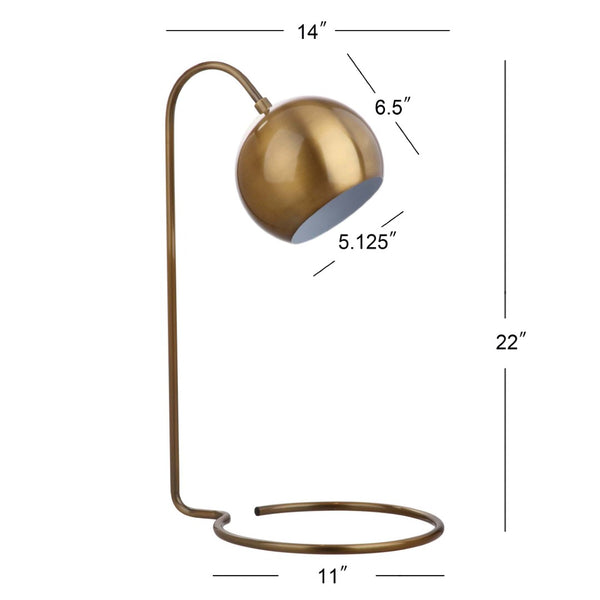 Safavieh BARTOLO, Elegant 22-Inch Brass Table Lamp for Modern & Traditional Spaces - Warm Ambient Lighting TBL4037A