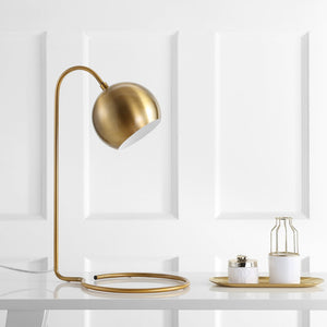 Safavieh BARTOLO, Elegant 22-Inch Brass Table Lamp for Modern & Traditional Spaces - Warm Ambient Lighting TBL4037A