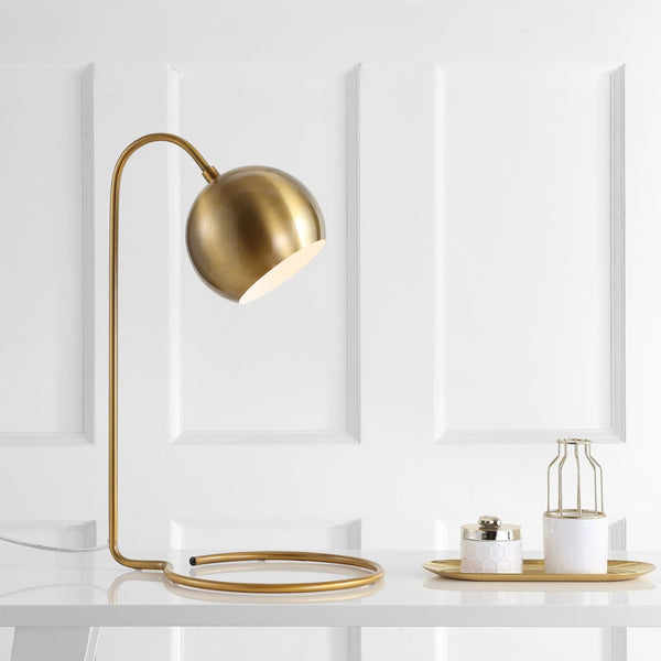 Safavieh BARTOLO, Elegant 22-Inch Brass Table Lamp for Modern & Traditional Spaces - Warm Ambient Lighting TBL4037A