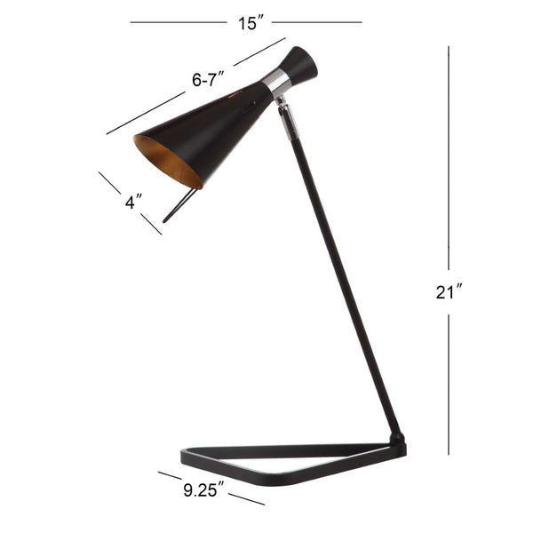 Safavieh PADRIC, 21-Inch Black Iron Table Lamp - Modern Design for Stylish Ambient Lighting in Any Room TBL4038A