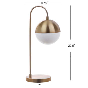 Safavieh CAPPI, 20.5-Inch Brass & Iron Table Lamp - Elegant, Warm Lighting for Living Rooms & Bedrooms TBL4040A