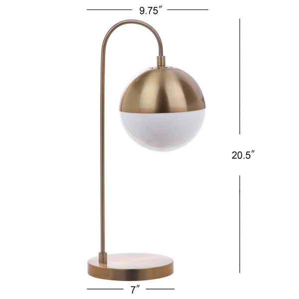 Safavieh CAPPI, 20.5-Inch Brass & Iron Table Lamp - Elegant, Warm Lighting for Living Rooms & Bedrooms TBL4040A
