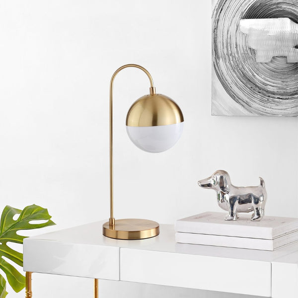 Safavieh CAPPI, 20.5-Inch Brass & Iron Table Lamp - Elegant, Warm Lighting for Living Rooms & Bedrooms TBL4040A