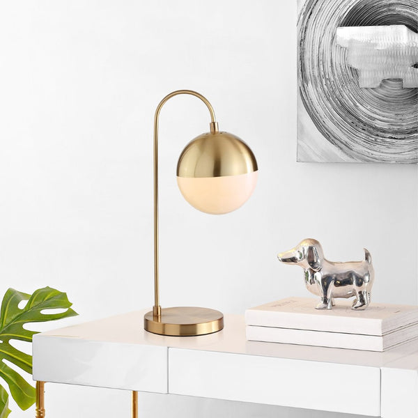 Safavieh CAPPI, 20.5-Inch Brass & Iron Table Lamp - Elegant, Warm Lighting for Living Rooms & Bedrooms TBL4040A