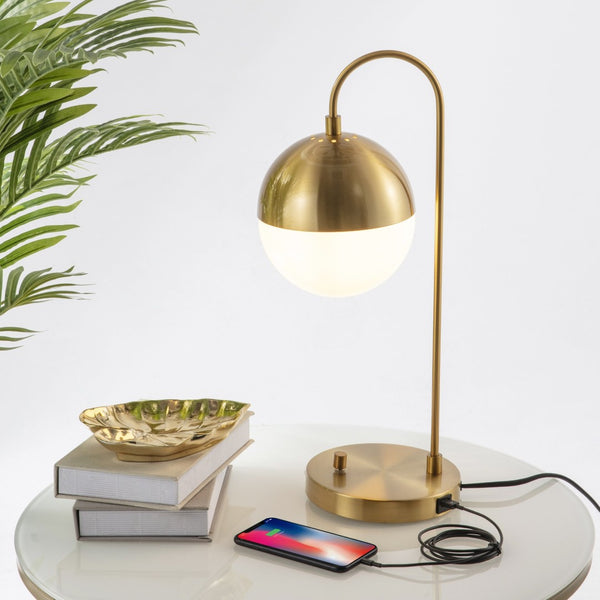 Safavieh CAPPI, 20.5-Inch Brass & Iron Table Lamp - Elegant, Warm Lighting for Living Rooms & Bedrooms TBL4040A