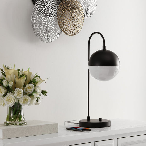 Safavieh CAPPI Table Lamp in Black – Modern Matte Finish for Stylish Lighting in Any Room or Workspace TBL4040B