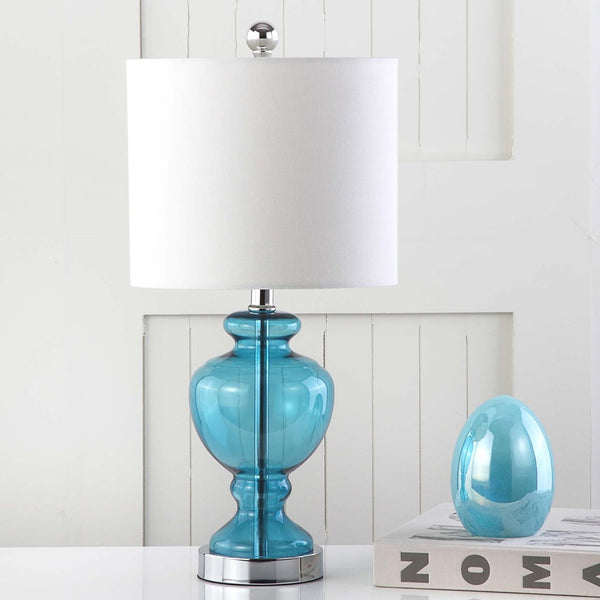 Safavieh MARINE Table Lamp - Coastal Charm with Blue and Chrome Finish for Modern Home Décor and Lighting TBL4041A