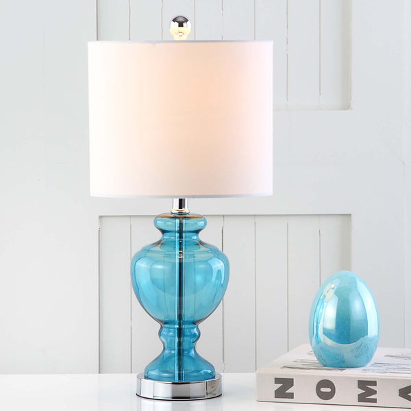 Safavieh MARINE Table Lamp - Coastal Charm with Blue and Chrome Finish for Modern Home Décor and Lighting TBL4041A