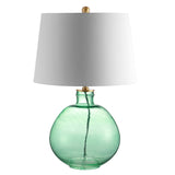 Safavieh Rasby 27 Inch H Glass Table Lamp Green TBL4044C