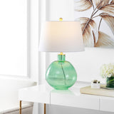 Safavieh Rasby 27 Inch H Glass Table Lamp Green TBL4044C