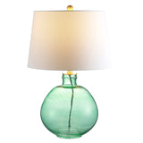 Safavieh Rasby 27 Inch H Glass Table Lamp Green TBL4044C