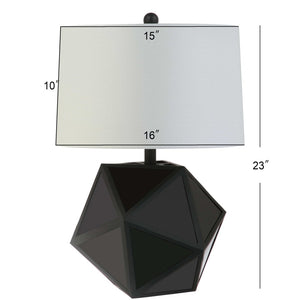 Safavieh BRYCIN, Stylish 23-Inch Black and Chrome Table Lamp Set of 2 for Modern Home Decor and Lighting TBL4059A-SET2