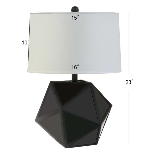Safavieh BRYCIN, Stylish 23-Inch Black and Chrome Table Lamp Set of 2 for Modern Home Decor and Lighting TBL4059A-SET2