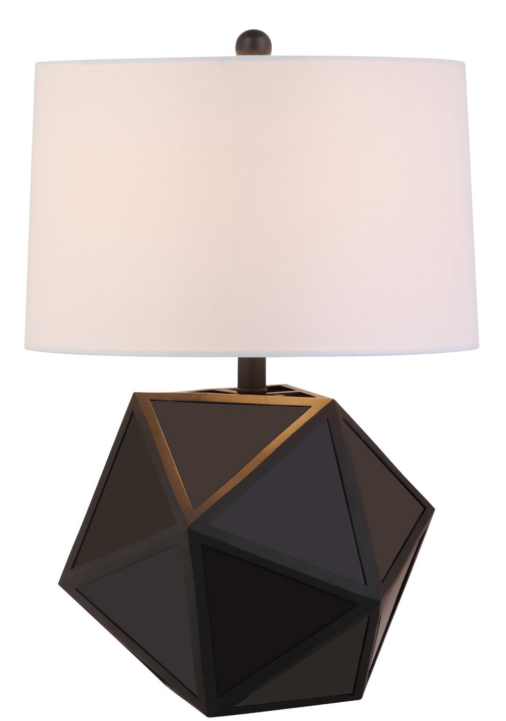 Safavieh BRYCIN, Stylish 23-Inch Black and Chrome Table Lamp Set of 2 for Modern Home Decor and Lighting TBL4059A-SET2
