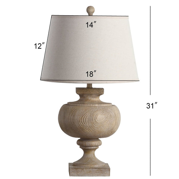 Safavieh PRESCOTT Wooden Table Lamp - Cozy Brown Wood Design for Modern and Traditional Home Décor Accents TBL4063A