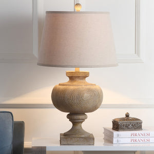 Safavieh PRESCOTT Wooden Table Lamp - Cozy Brown Wood Design for Modern and Traditional Home Décor Accents TBL4063A