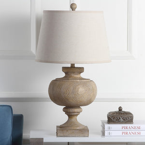 Safavieh PRESCOTT Wooden Table Lamp - Cozy Brown Wood Design for Modern and Traditional Home Décor Accents TBL4063A