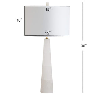 Safavieh DELILAH, 30-Inch White Alabaster Table Lamp – Elegant Ambient Lighting for Modern Home Decor TBL4067A