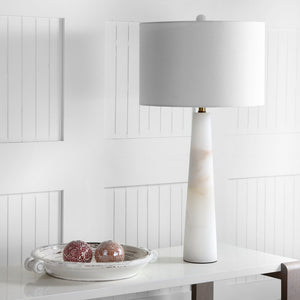 Safavieh DELILAH, 30-Inch White Alabaster Table Lamp – Elegant Ambient Lighting for Modern Home Decor TBL4067A