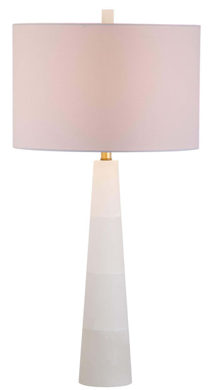 Safavieh DELILAH, 30-Inch White Alabaster Table Lamp – Elegant Ambient Lighting for Modern Home Decor TBL4067A
