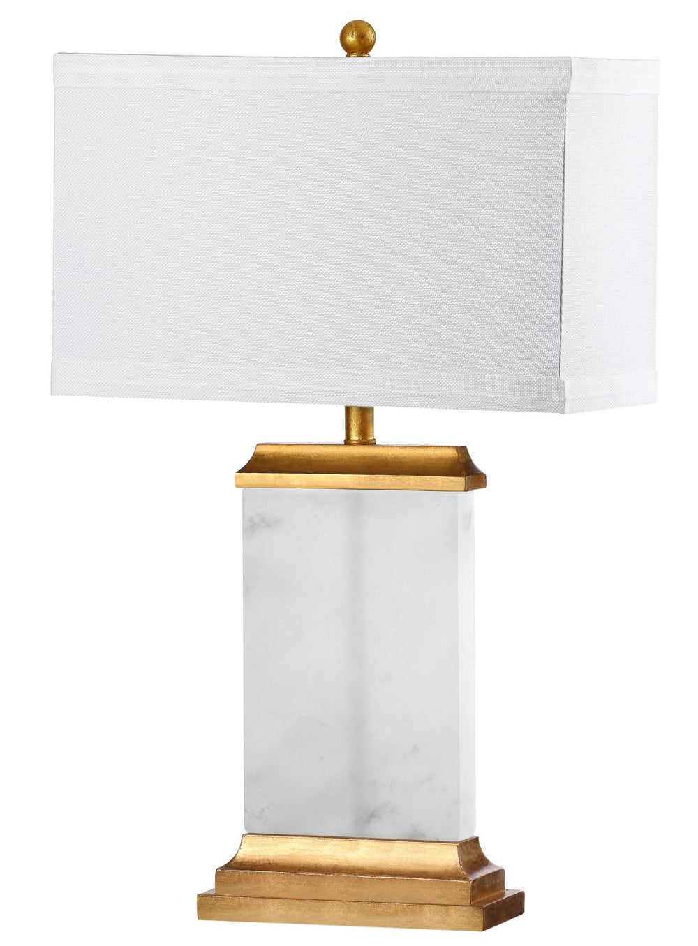 Safavieh SUSANNAH Alabaster Table Lamp - Elegant White & Gold Accent for Modern or Classic Home Decor TBL4068A