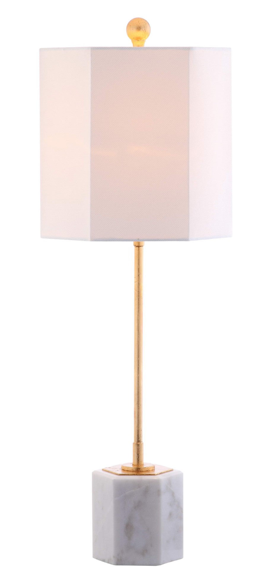 Safavieh MAGDALENE Marble Table Lamp - Elegant White Marble & Antique Gold for Luxe Home Décor & Lighting TBL4069A-SET2