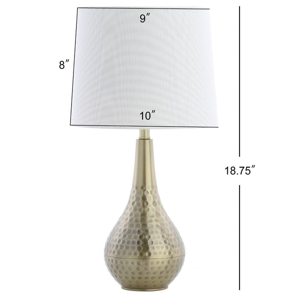Safavieh MEDFORD Table Lamp in Plated Gold - Elegant Lighting with Textured Base for Modern & Traditional Homes TBL4082A
