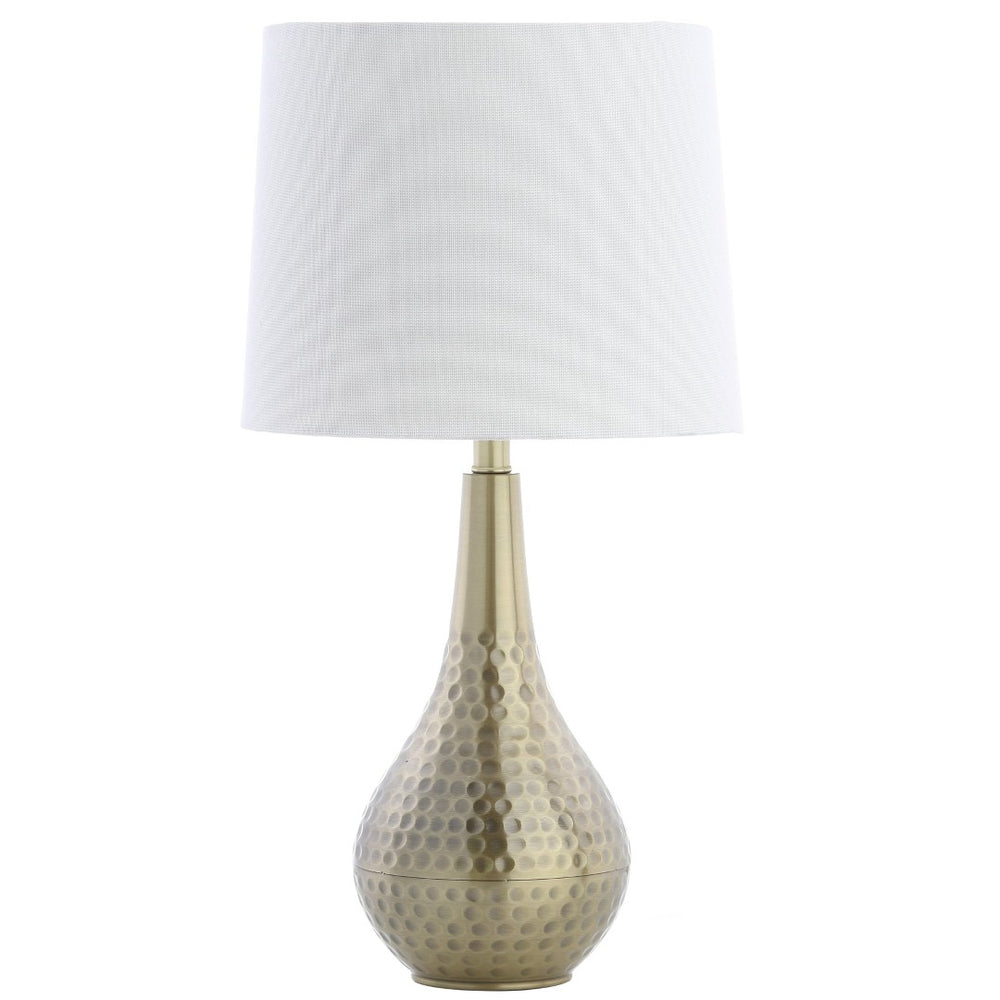 Safavieh MEDFORD Table Lamp in Plated Gold - Elegant Lighting with Textured Base for Modern & Traditional Homes TBL4082A