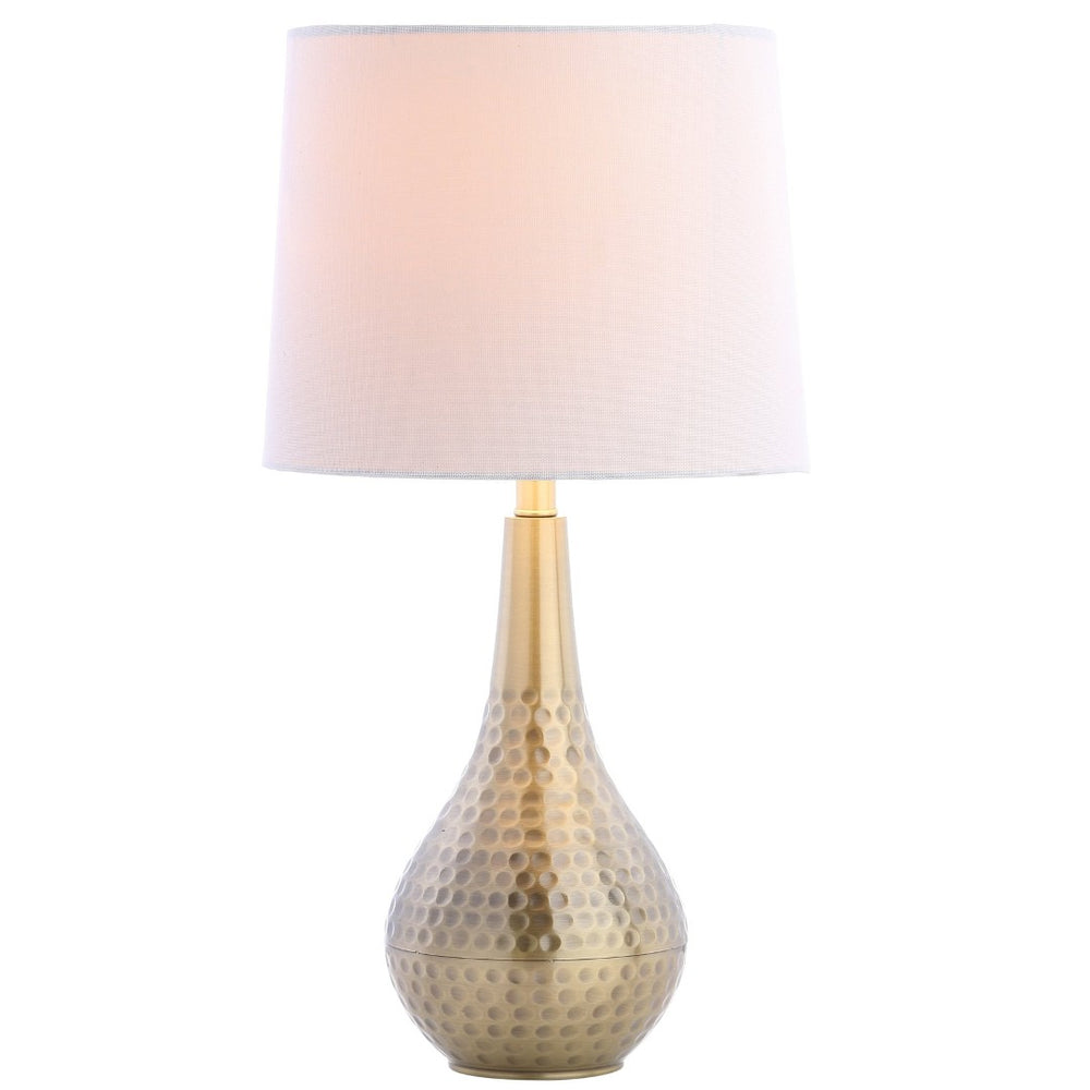 Safavieh MEDFORD Table Lamp in Plated Gold - Elegant Lighting with Textured Base for Modern & Traditional Homes TBL4082A