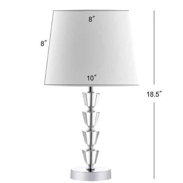 Safavieh BELOMY Table Lamp - Modern Chrome Finish with Clear Elements for Elegant Ambient Illumination TBL4084A