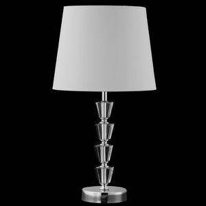 Safavieh BELOMY Table Lamp - Modern Chrome Finish with Clear Elements for Elegant Ambient Illumination TBL4084A