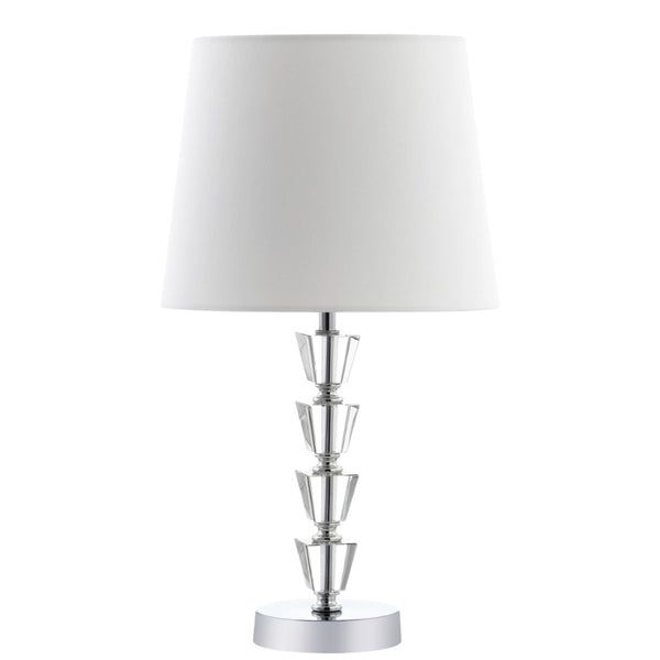 Safavieh BELOMY Table Lamp - Modern Chrome Finish with Clear Elements for Elegant Ambient Illumination TBL4084A