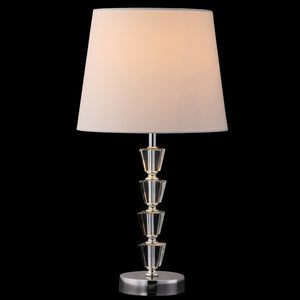 Safavieh BELOMY Table Lamp - Modern Chrome Finish with Clear Elements for Elegant Ambient Illumination TBL4084A