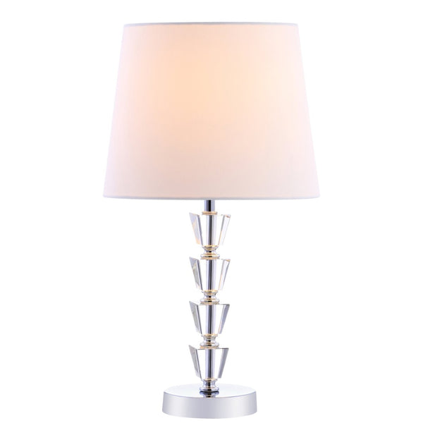 Safavieh BELOMY Table Lamp - Modern Chrome Finish with Clear Elements for Elegant Ambient Illumination TBL4084A
