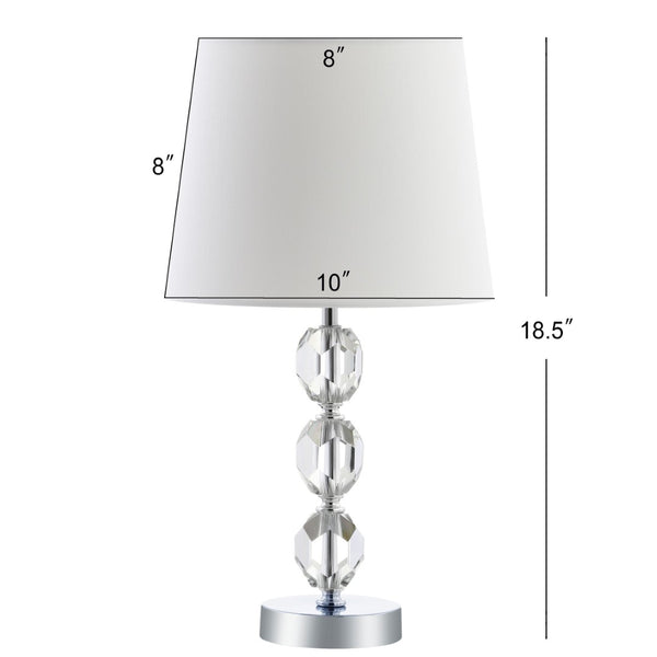 Safavieh BROCKTON Table Lamp - Clear Glass Base with Chrome Accents for Modern Elegance & Warm Ambiance TBL4085A