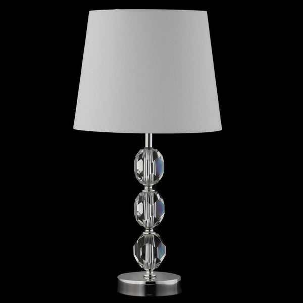 Safavieh BROCKTON Table Lamp - Clear Glass Base with Chrome Accents for Modern Elegance & Warm Ambiance TBL4085A