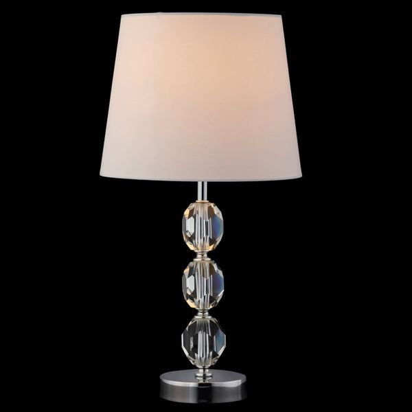 Safavieh BROCKTON Table Lamp - Clear Glass Base with Chrome Accents for Modern Elegance & Warm Ambiance TBL4085A