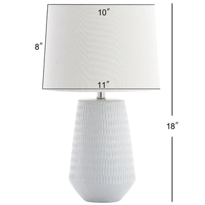 Safavieh STARK, 18-Inch White Ceramic Table Lamp for Modern Elegance, Soft Ambient Lighting & Versatile Style TBL4087A