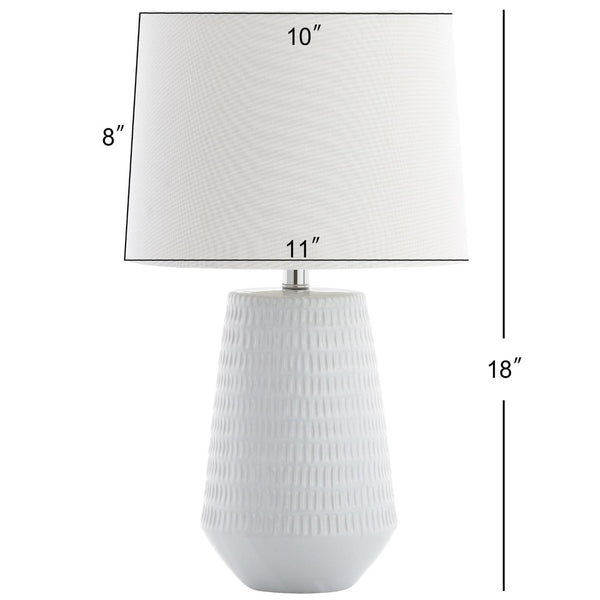 Safavieh STARK, 18-Inch White Ceramic Table Lamp for Modern Elegance, Soft Ambient Lighting & Versatile Style TBL4087A