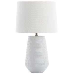 Safavieh STARK, 18-Inch White Ceramic Table Lamp for Modern Elegance, Soft Ambient Lighting & Versatile Style TBL4087A