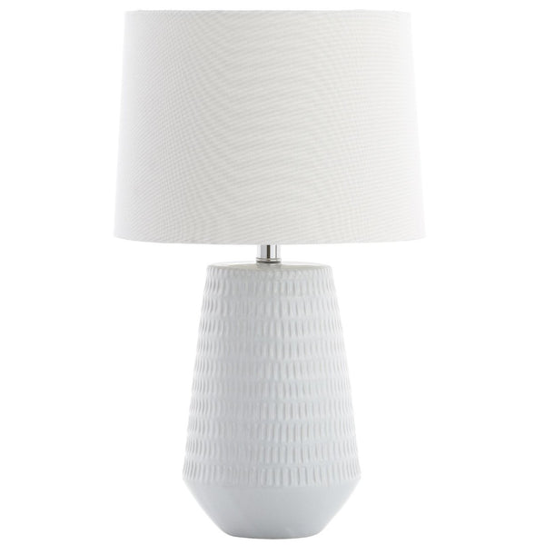 Safavieh STARK, 18-Inch White Ceramic Table Lamp for Modern Elegance, Soft Ambient Lighting & Versatile Style TBL4087A
