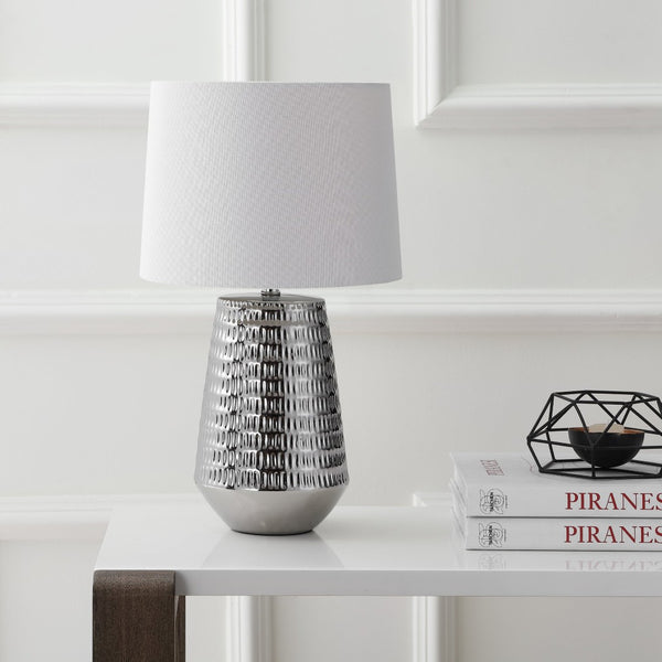 Safavieh STARK Table Lamp - Polished Silver Contemporary Design for Warm Ambient Lighting in Any Space TBL4087B