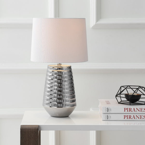 Safavieh STARK Table Lamp - Polished Silver Contemporary Design for Warm Ambient Lighting in Any Space TBL4087B