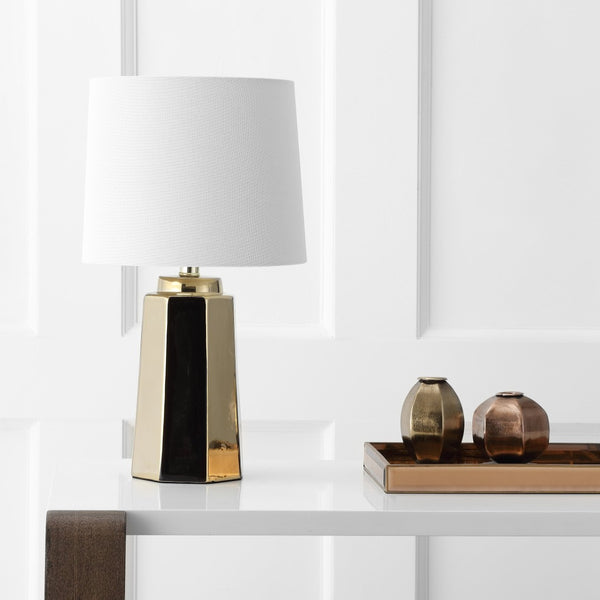 Safavieh PARLON, Elegant Gold Ceramic Table Lamp for Ambient Lighting – Perfect for Modern & Classic Decor TBL4089A
